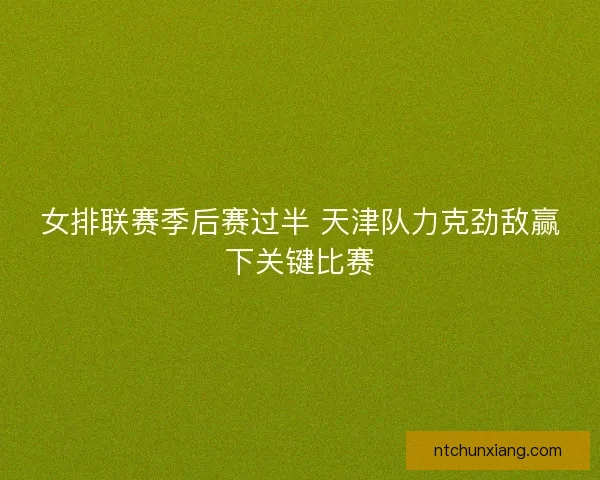 女排联赛季后赛过半 天津队力克劲敌赢下关键比赛